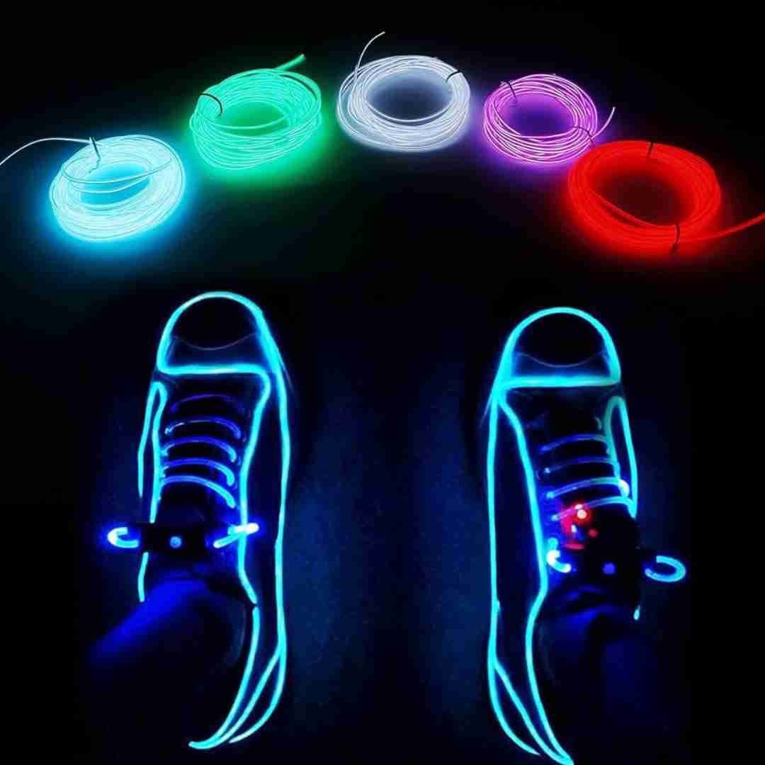 Flexible Glowing EL Wire Strip with Battery Controller