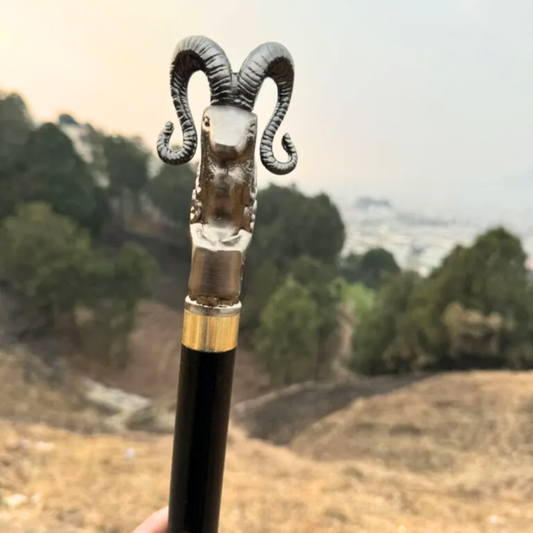 Handcrafted Markhor Handle Walking Stick