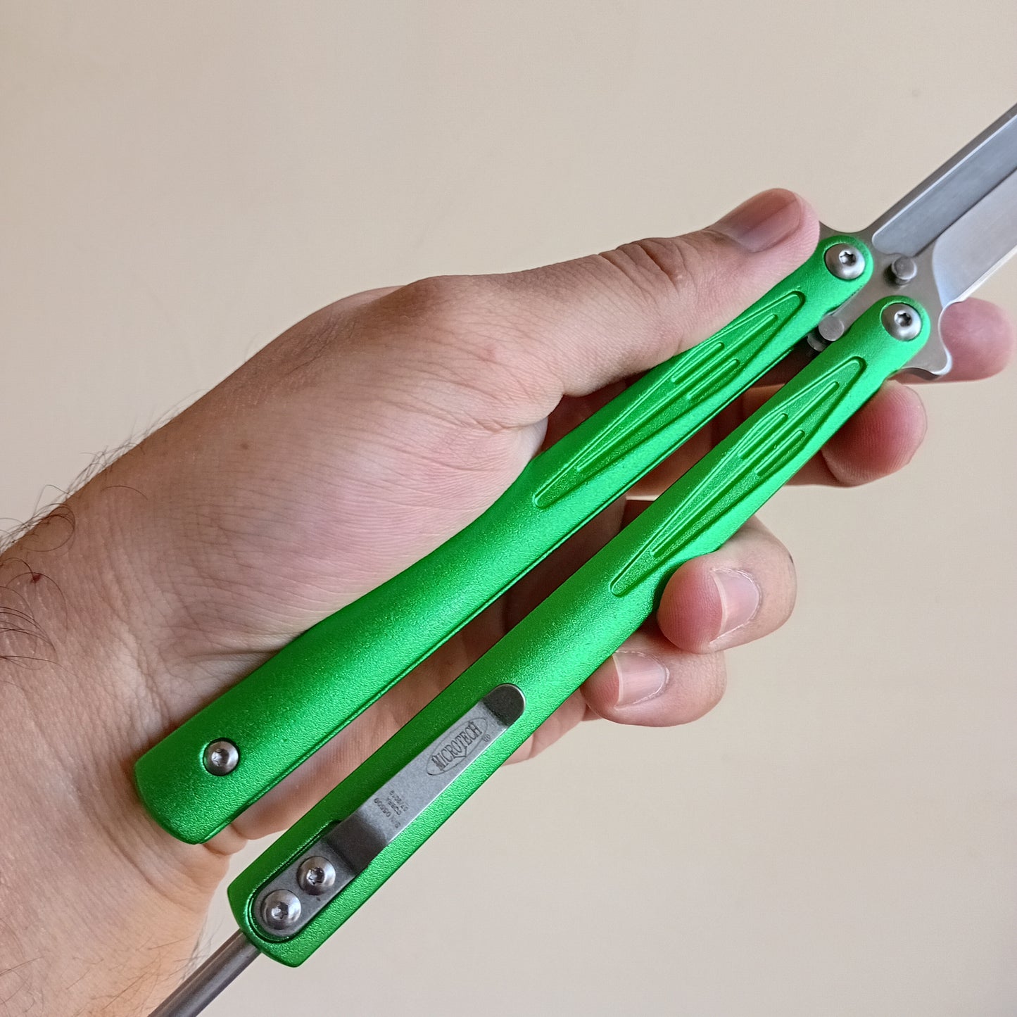Green Butterfly Knife