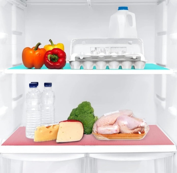 Anti-Slip Fridge Liner Roll 45x150cm | Spill-Proof Refrigerator Shelf Mat for Kitchen Organization