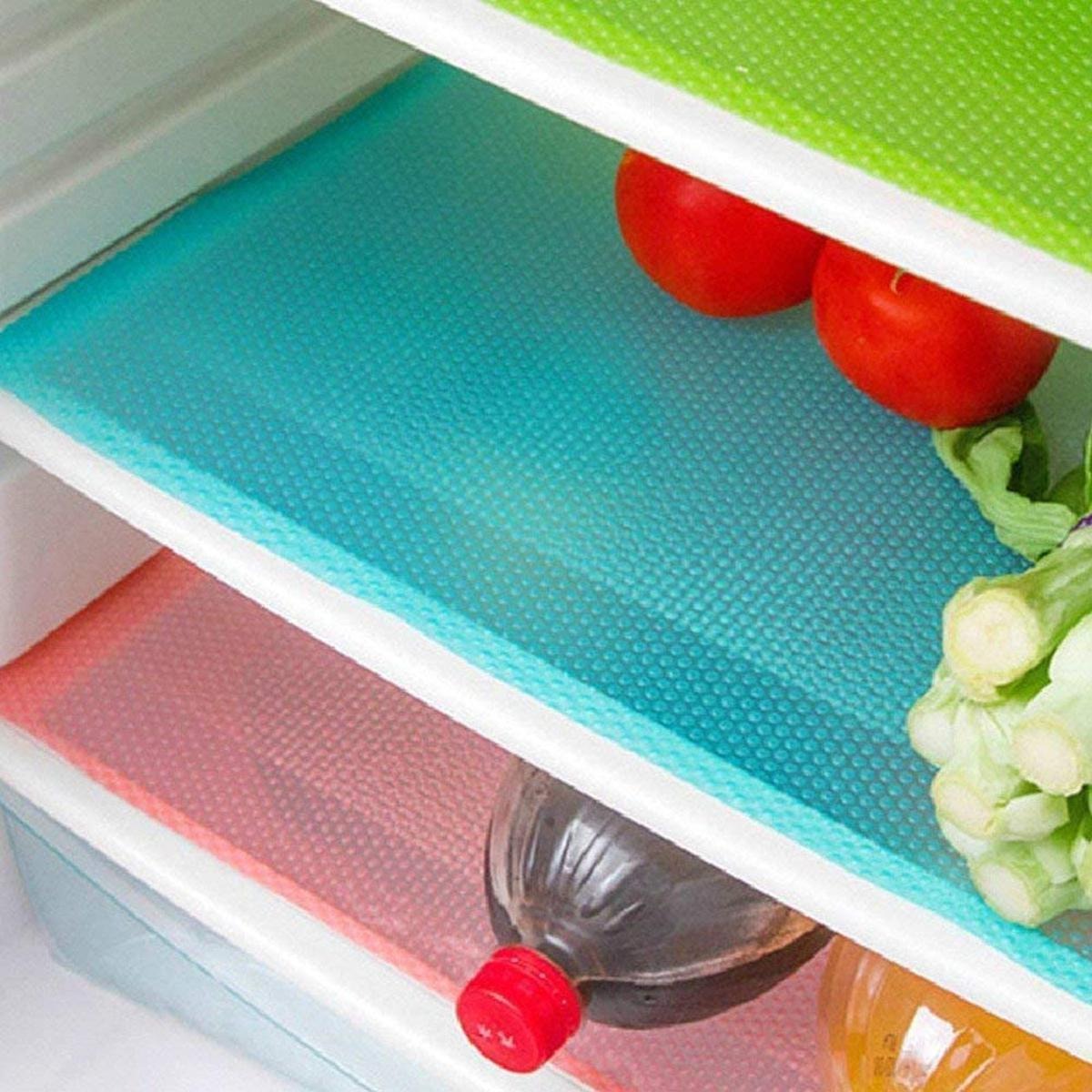 Anti-Slip Fridge Liner Roll 45x150cm | Spill-Proof Refrigerator Shelf Mat for Kitchen Organization