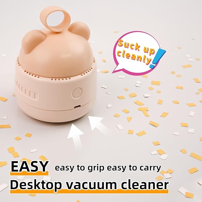 Cute Mini Desktop Vacuum Cleaner (Random Color)