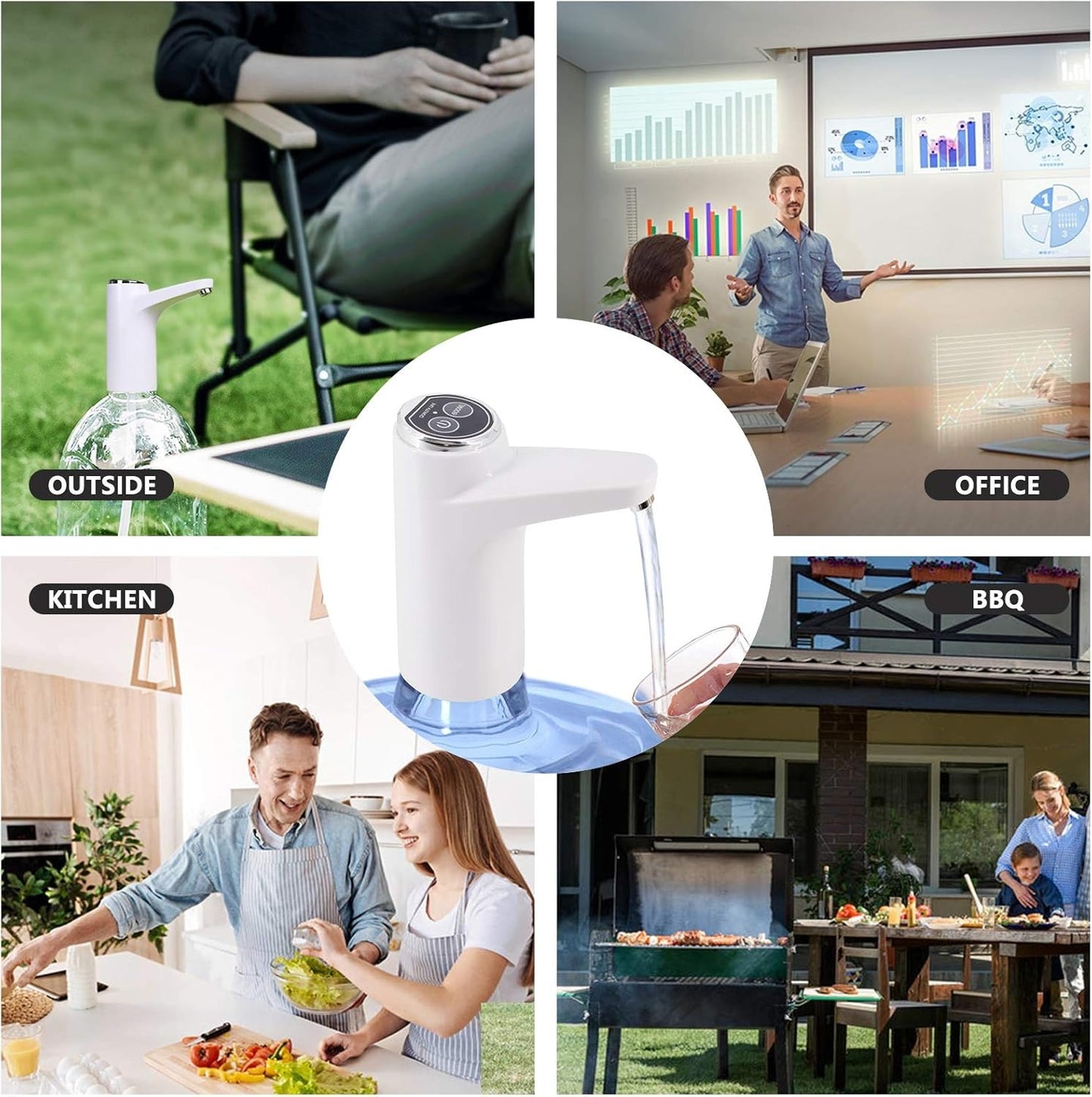 Touch Intelligent Electric Water Pump – Rechargeable Automatic Dispenser (Random Color)