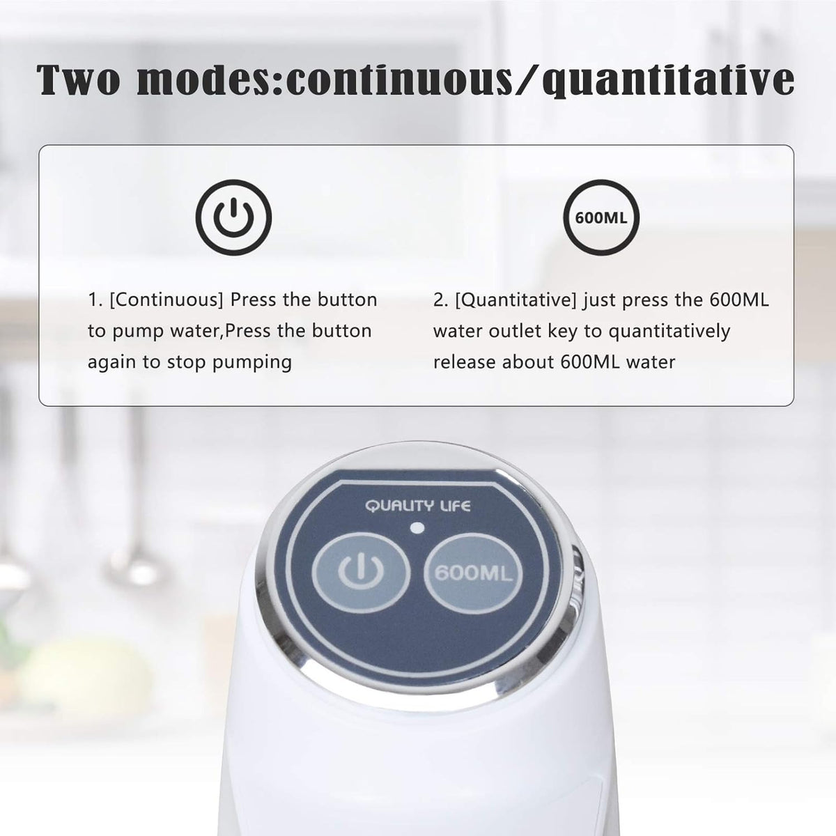 Touch Intelligent Electric Water Pump – Rechargeable Automatic Dispenser (Random Color)