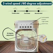 Portable Air Conditioner Fan USB Electric Fan with LED Night Light