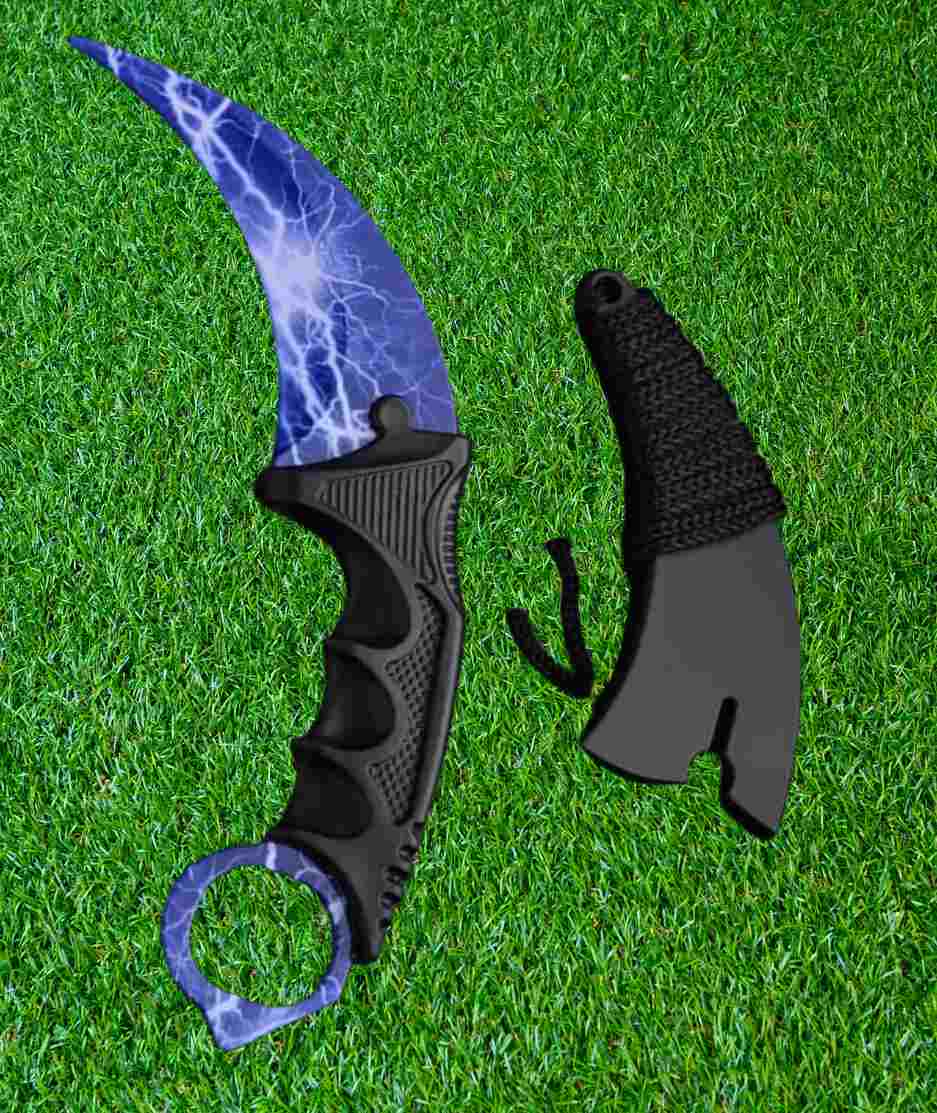 Blue Lightening Karambit