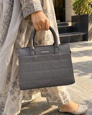 Grey Grid Handbag