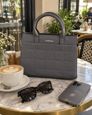 Grey Grid Handbag