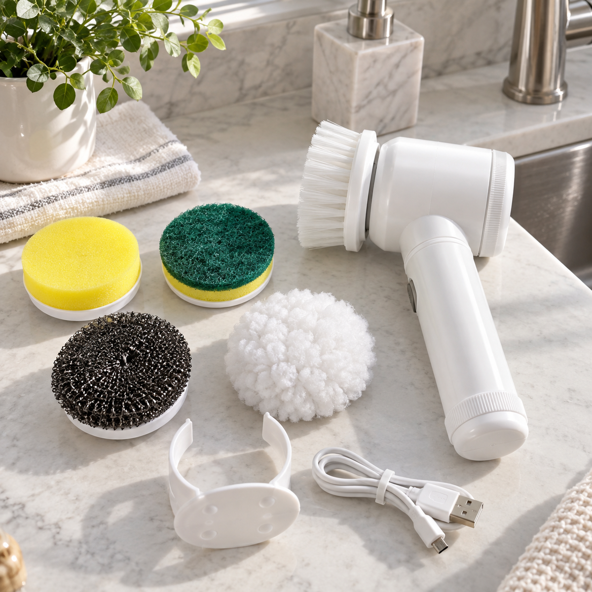 5-in-1 Rechargeable Electric Cleaning Brush