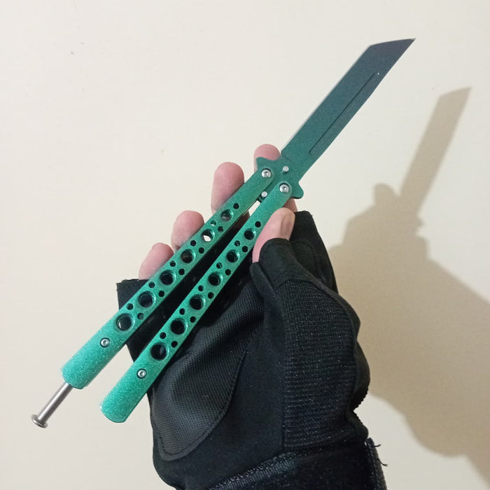 Green BFK Butterfly Knife - Sharp