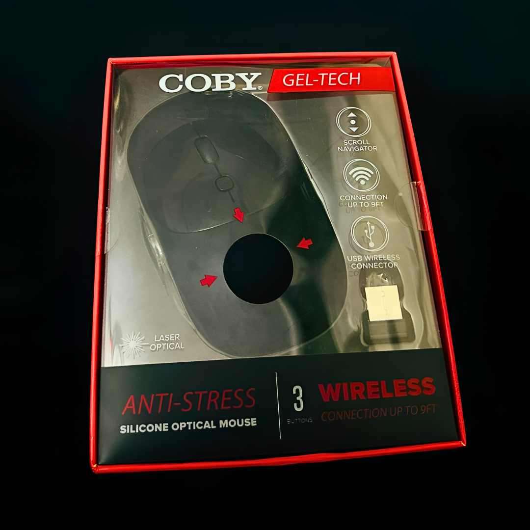 COBY Gel-Tech Anti-Stress Silicon Optical Wireless Mouse