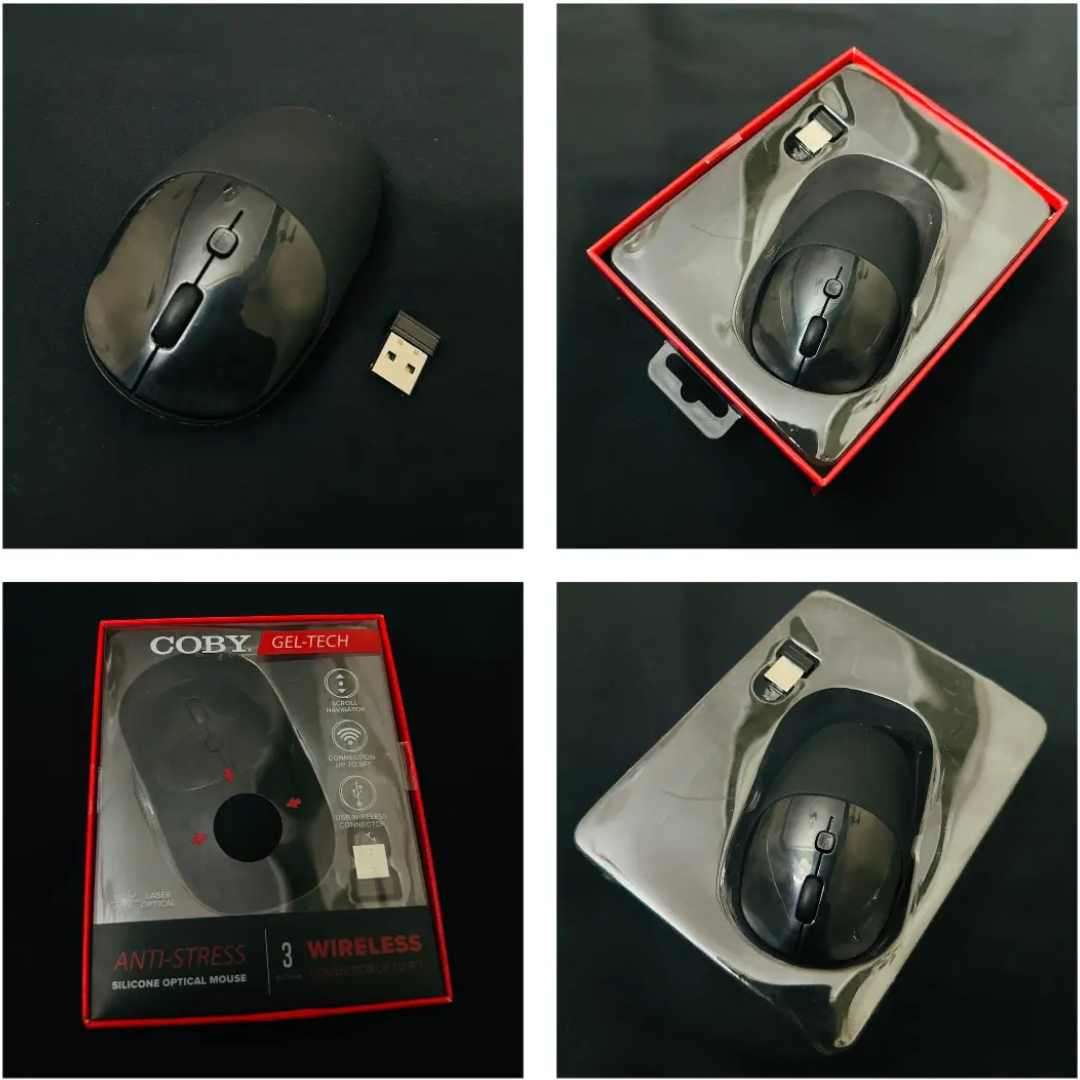 COBY Gel-Tech Anti-Stress Silicon Optical Wireless Mouse
