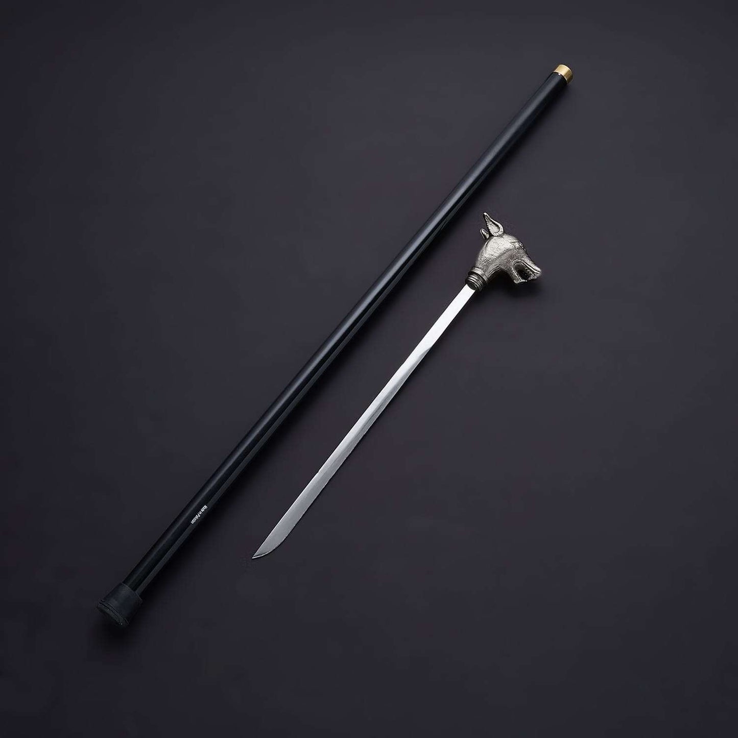 Handcrafted Dog Head Walking Stick