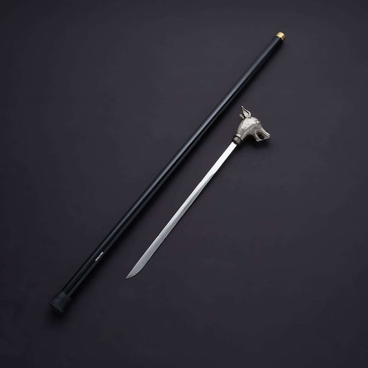 Handcrafted Dog Head Walking Stick
