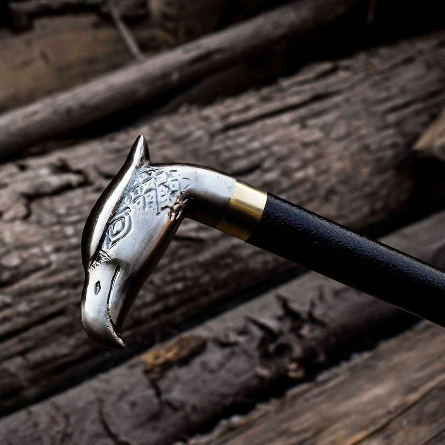 Handcrafted Eagle Handle Walking Stick