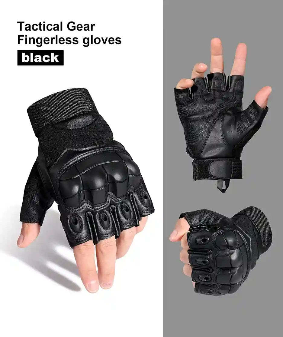 Tactical Half Finger Gloves (Pair) (Made in China)