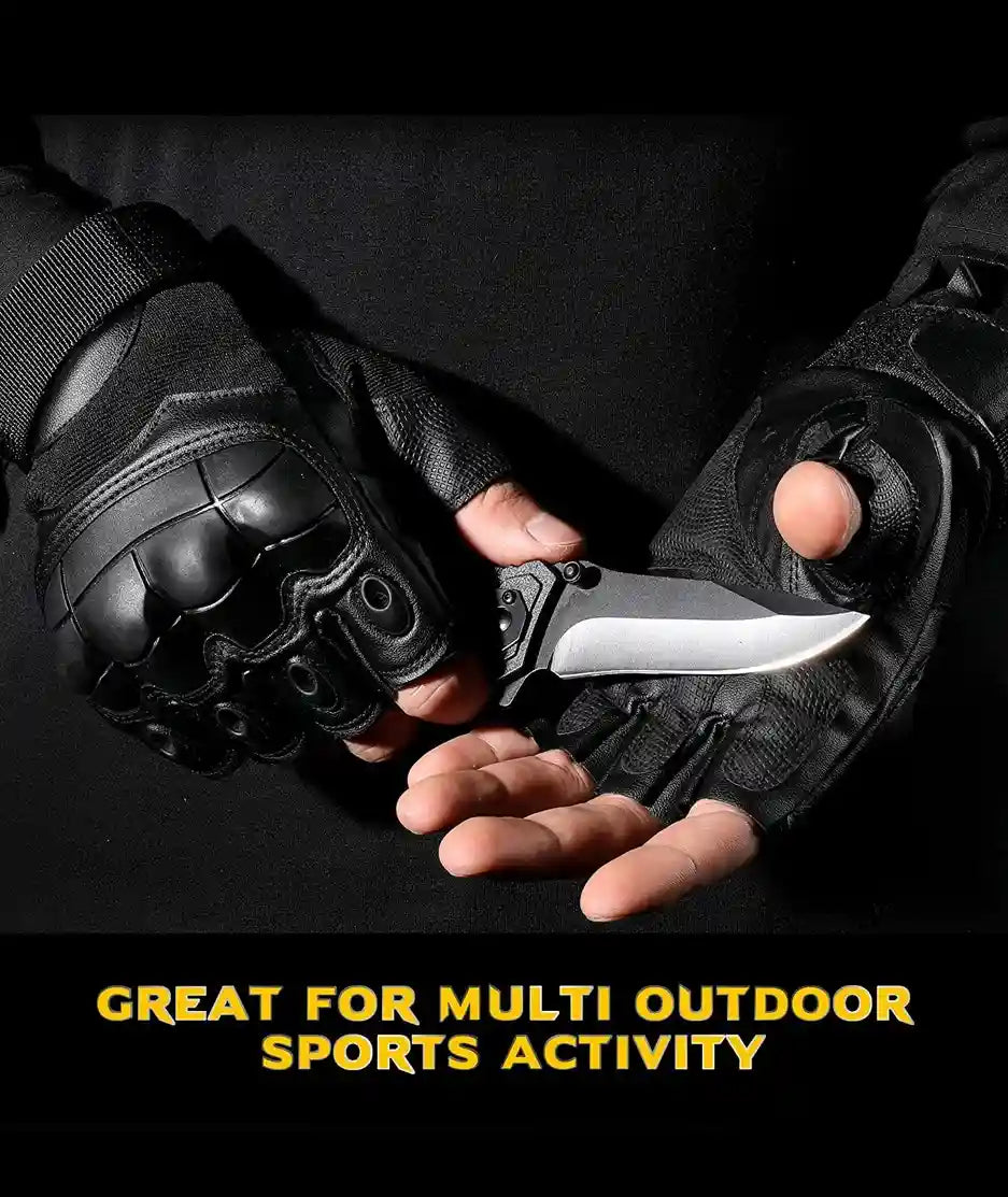 Tactical Half Finger Gloves (Pair) (Made in China)