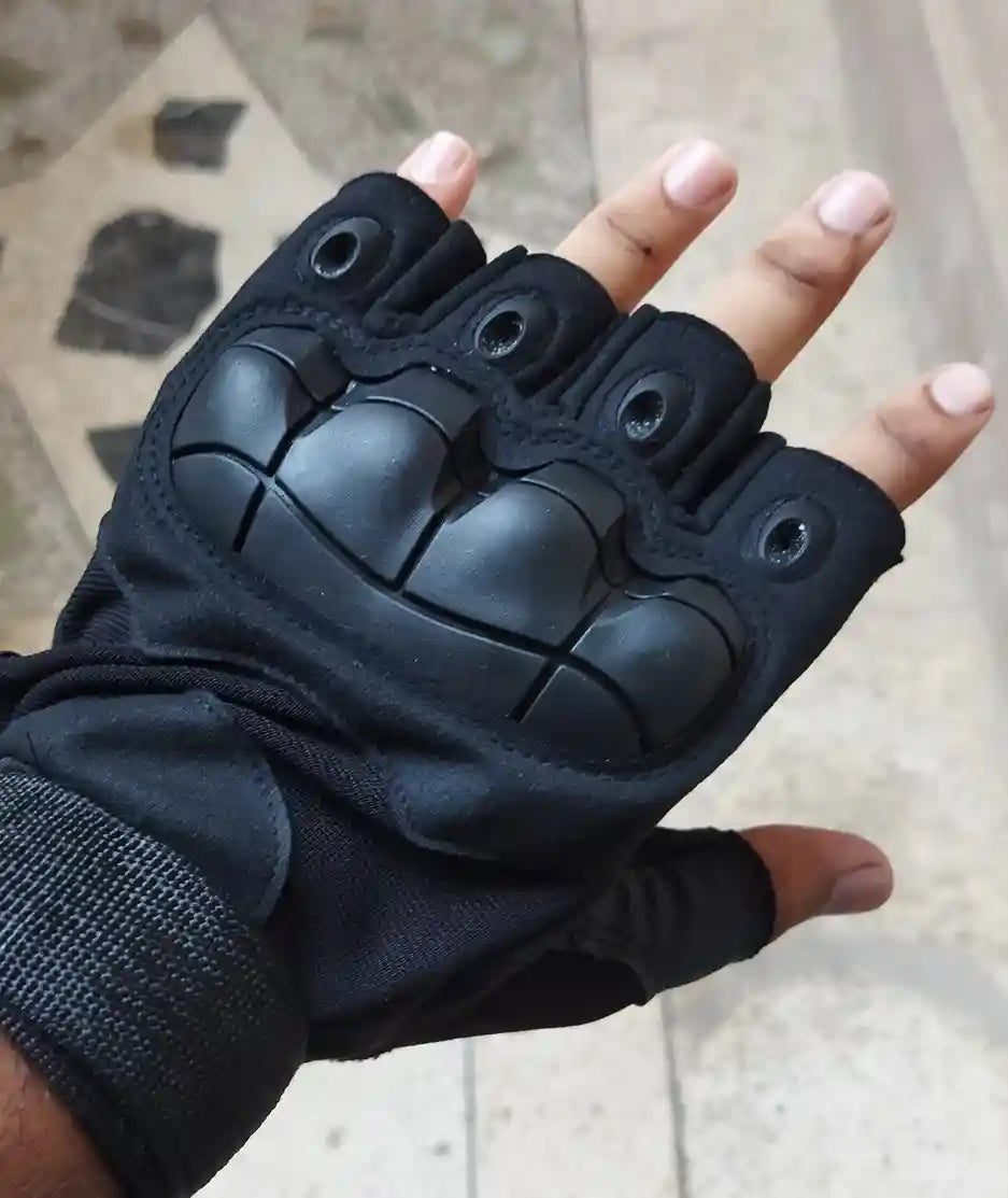 Tactical Half Finger Gloves Pair (Made in Pakistan)