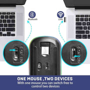 HP W10 Wireless RGB Bluetooth, Wireless, Rechargeable Slim Mouse
