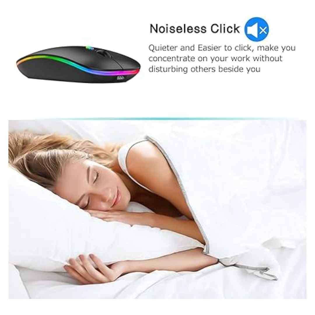 HP W10 Wireless RGB Bluetooth, Wireless, Rechargeable Slim Mouse