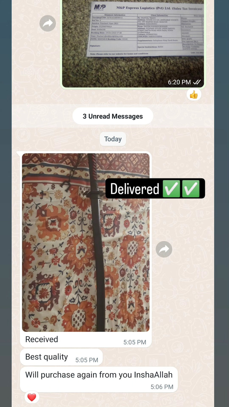 Customer review screenshot