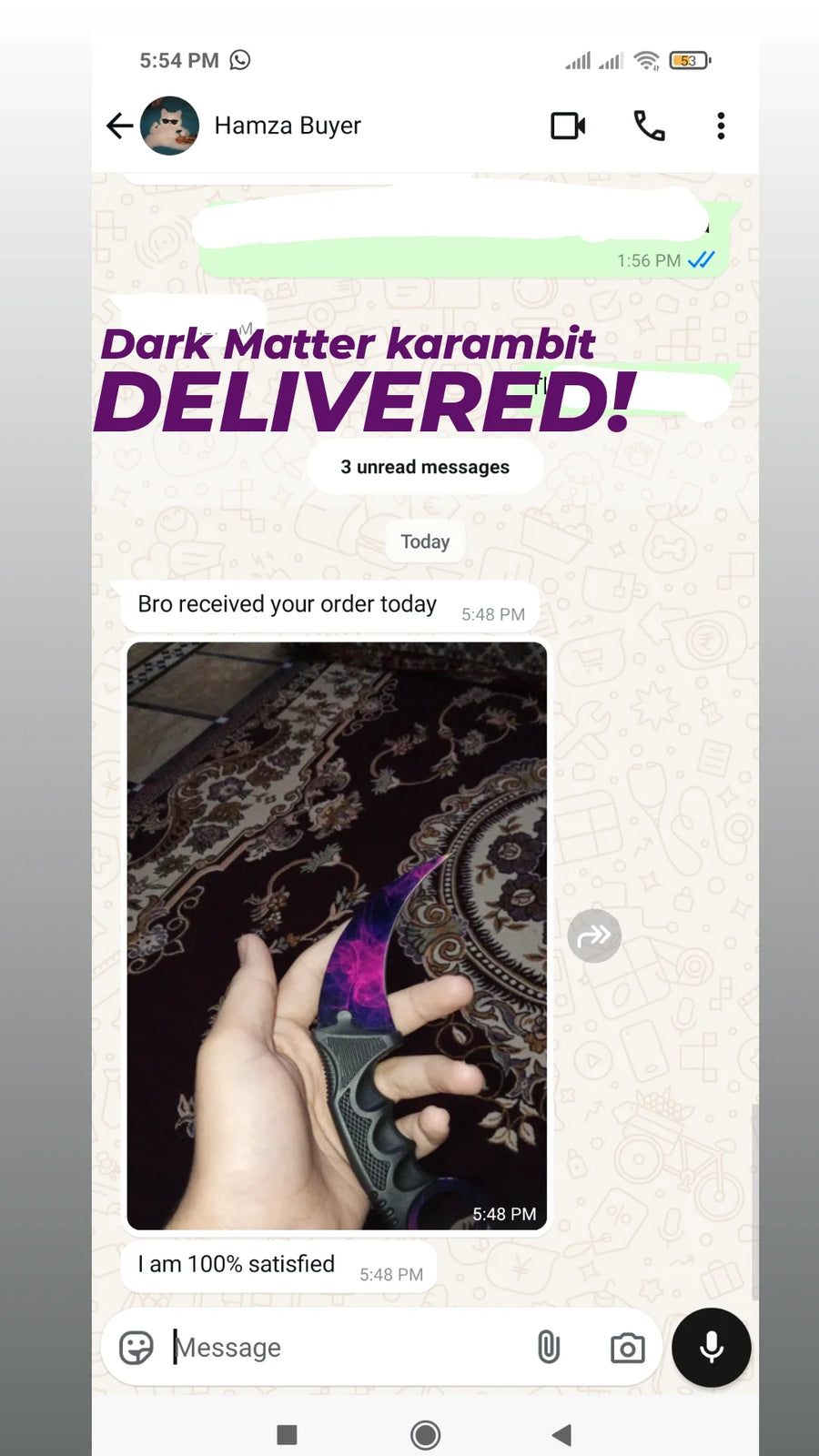 Customer review screenshot