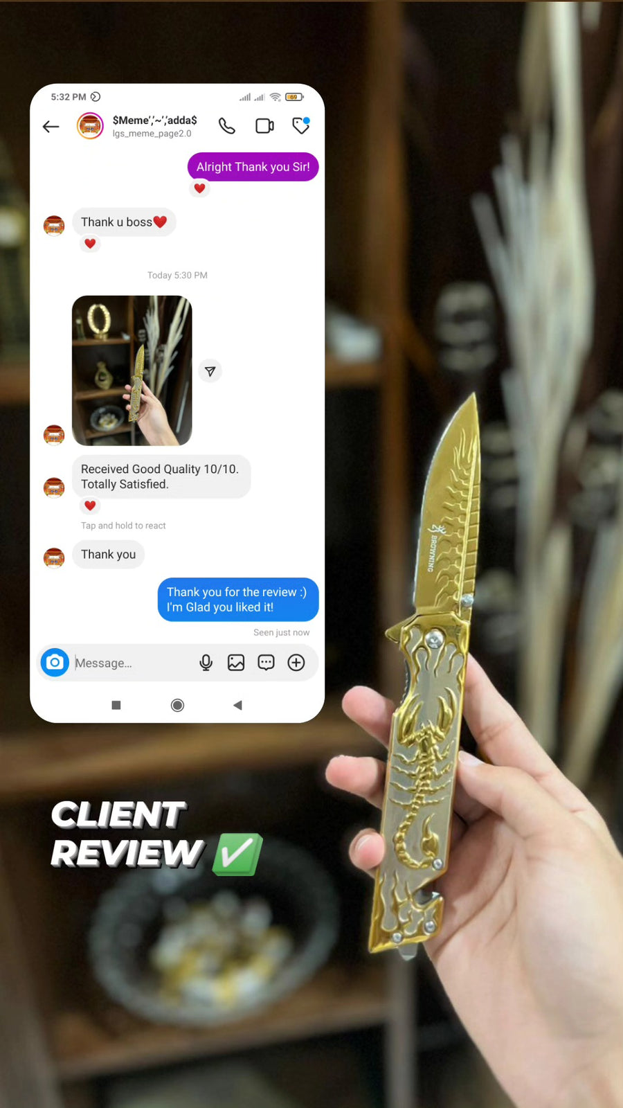 Customer review screenshot
