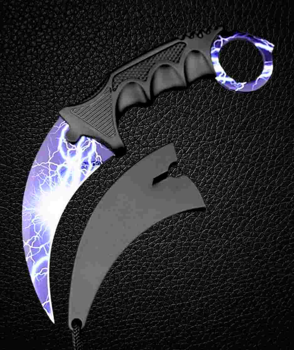 Blue Lightening Karambit