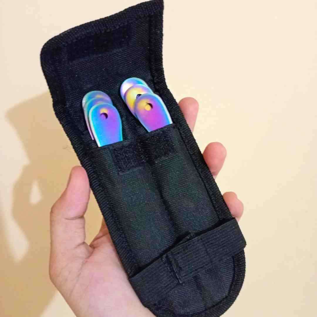 Fade Throwing kunai knives pack of 6pcs + Cover Pack (Sharp)