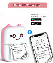 Mini Thermal Printer - Inkless Printer (Random Color, with one printing roll included)