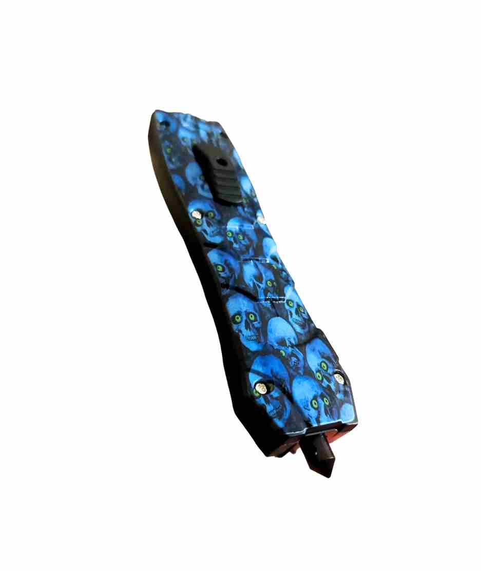 Blue Skull OTF Knife