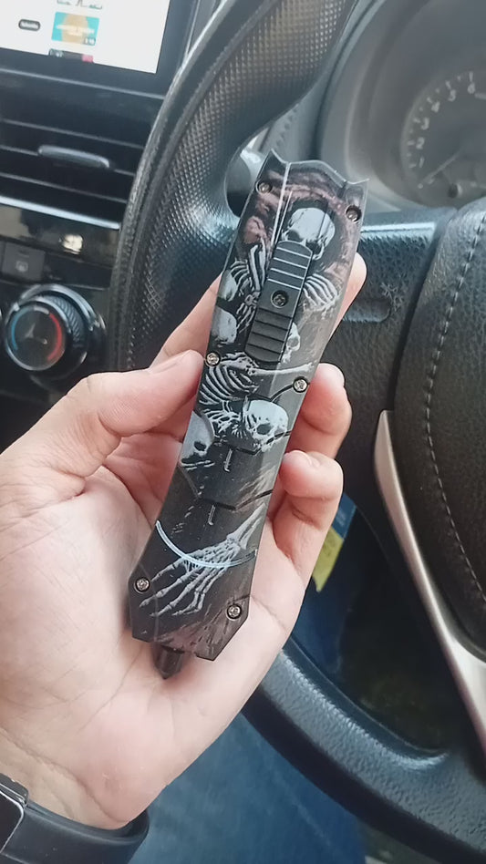 Black Skulls OTF Knife