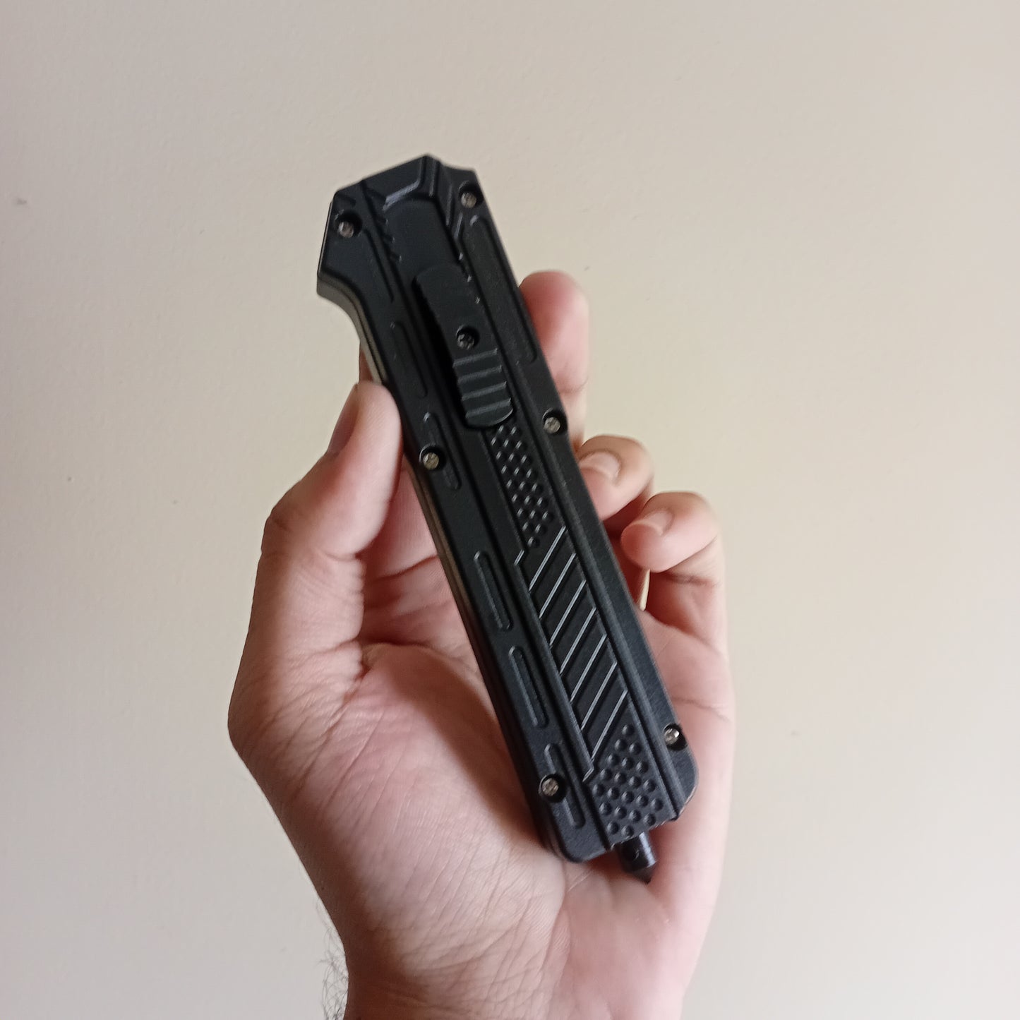 Black OTF Knife - Sharp