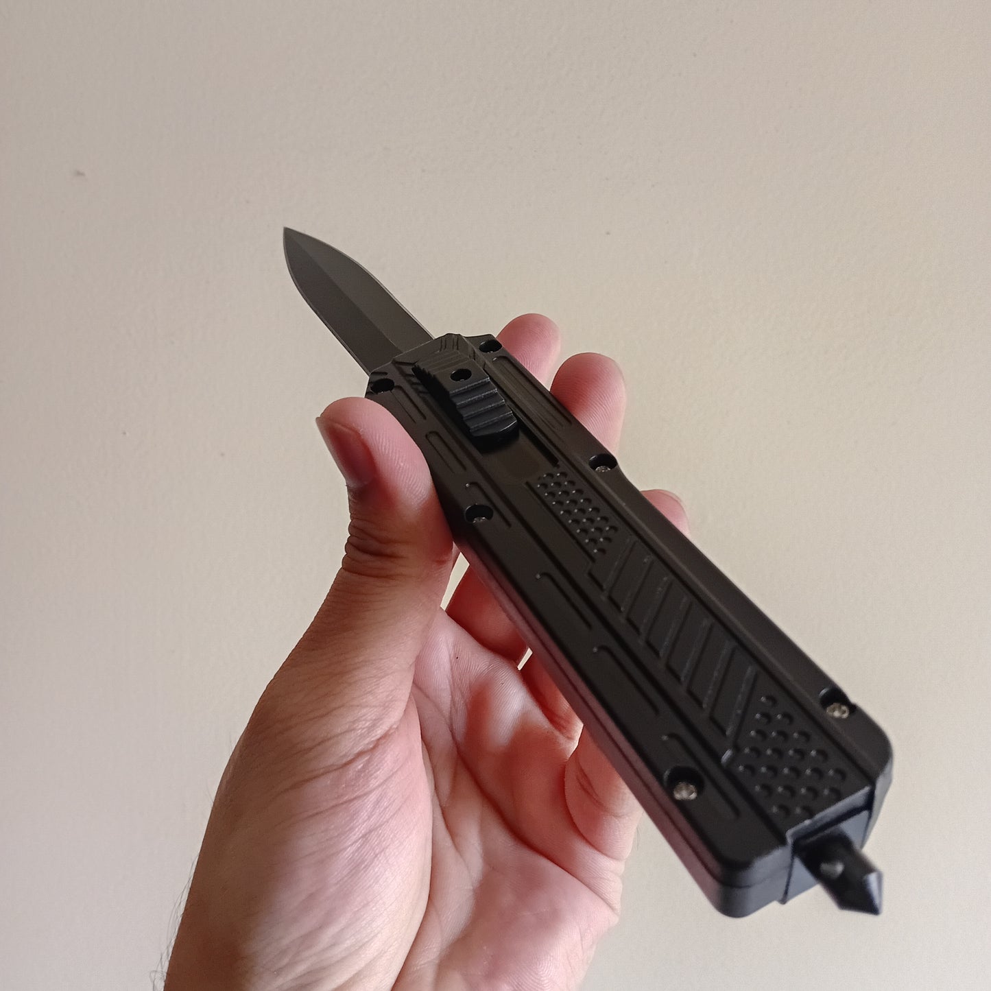 Black OTF Knife - Sharp