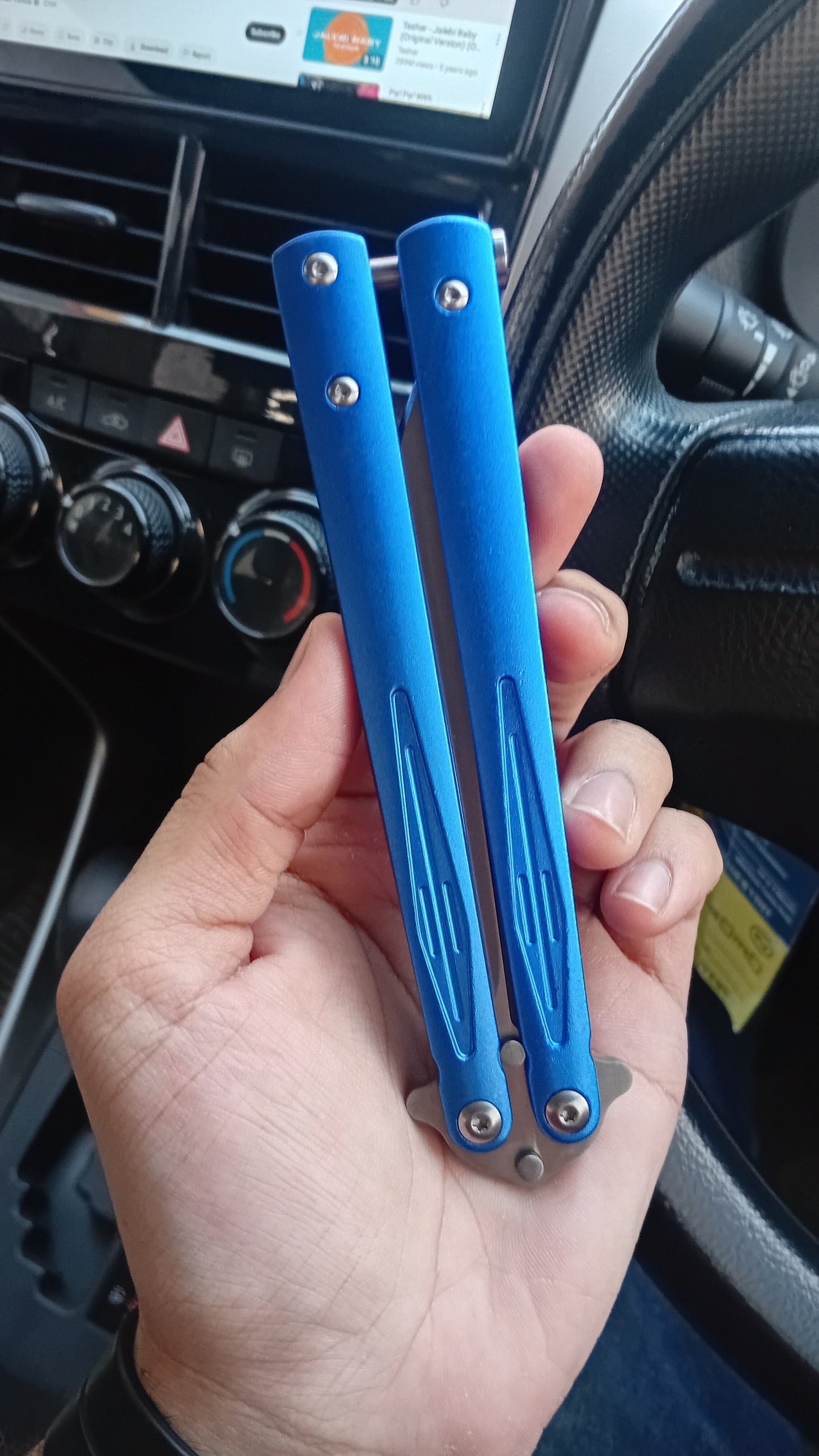 Blue Butterfly Knife