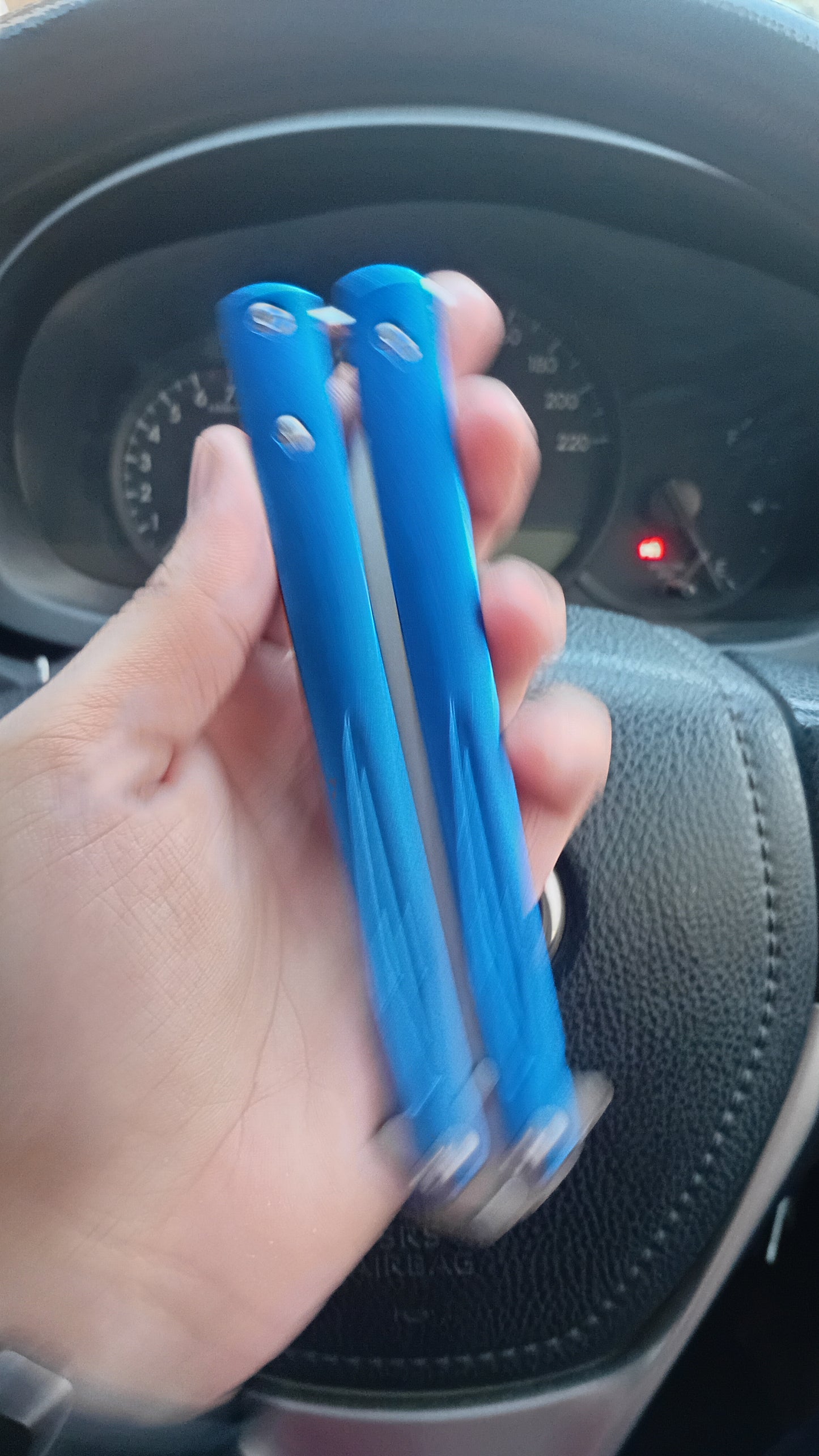 Blue Butterfly Knife