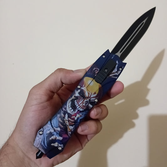 Black Skull OTF Knife 2.0