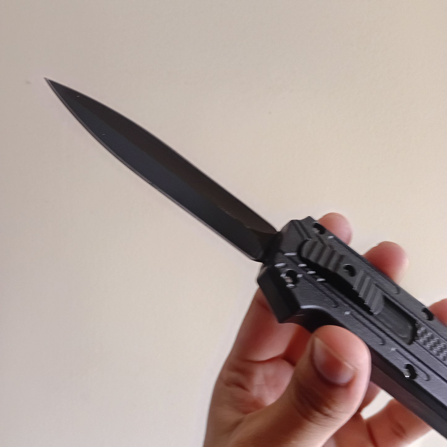 Black OTF Knife - Sharp