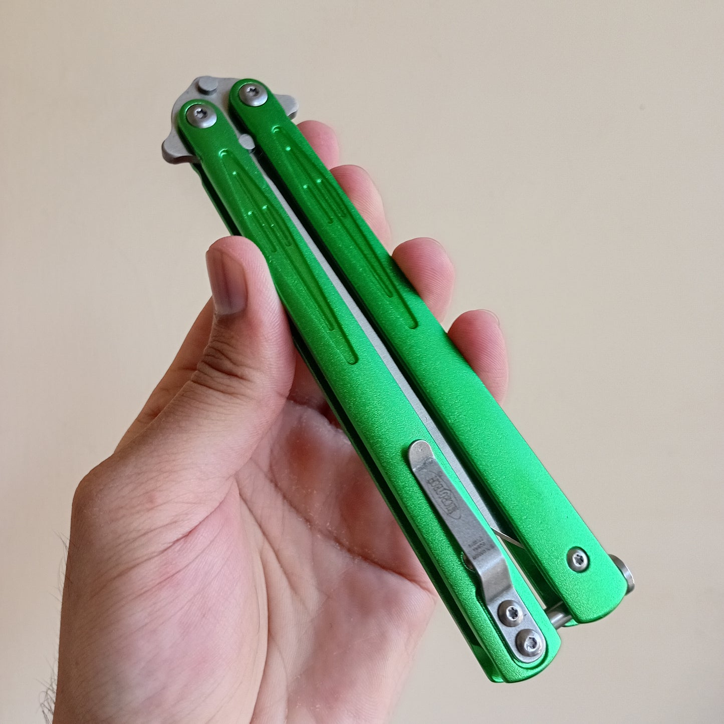 Green Butterfly Knife