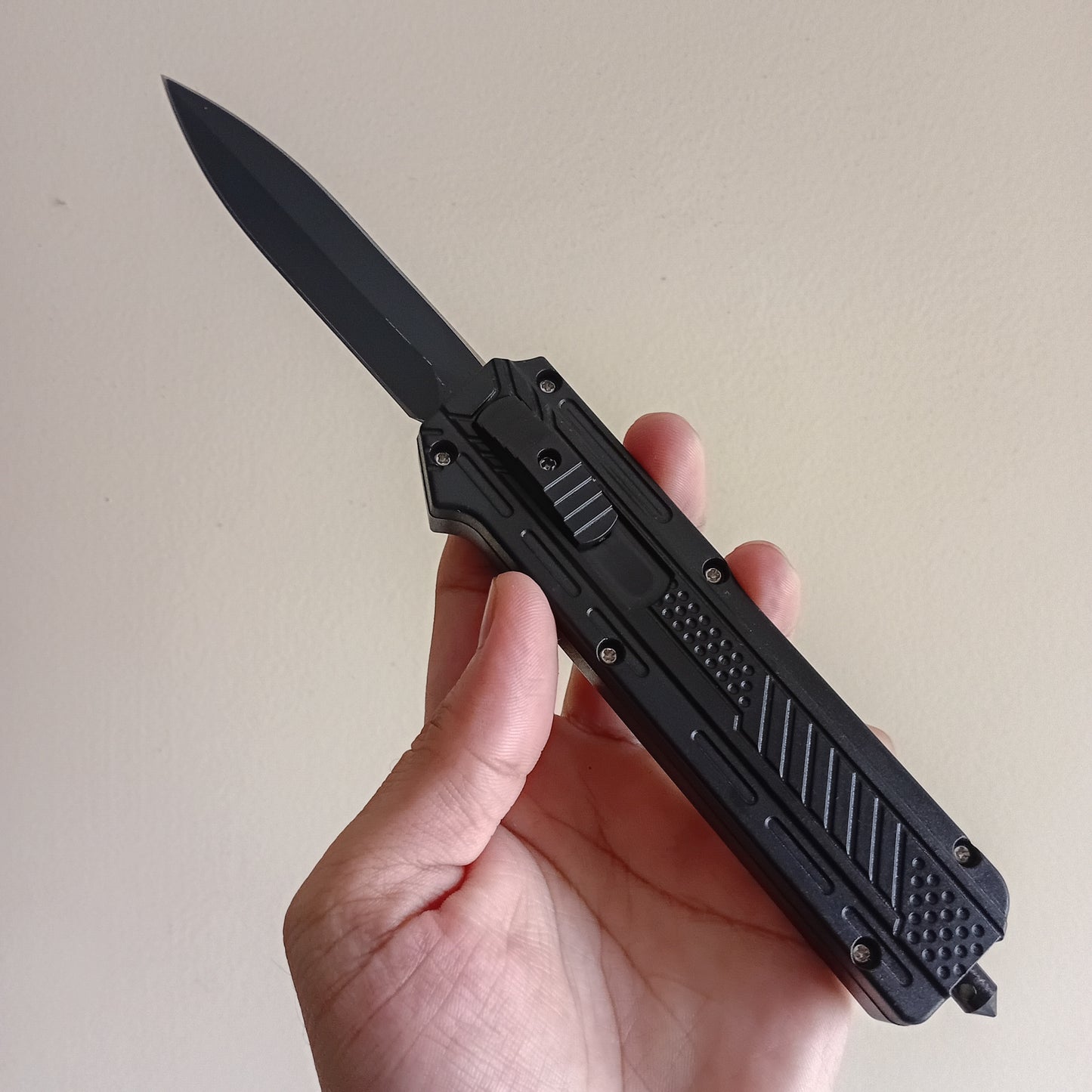 Black OTF Knife - Sharp