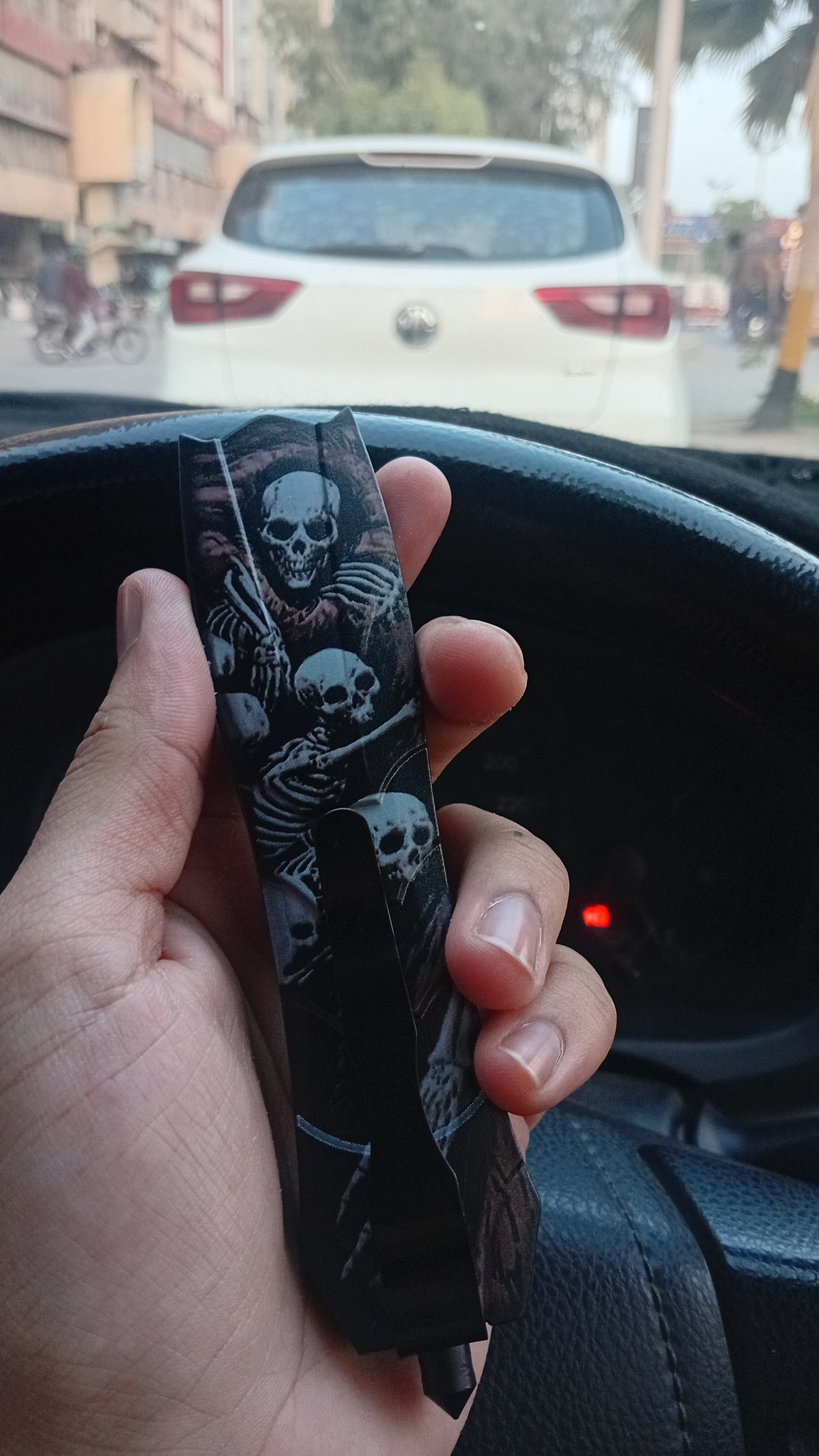 Brown Skulls OTF Knife - Sharp