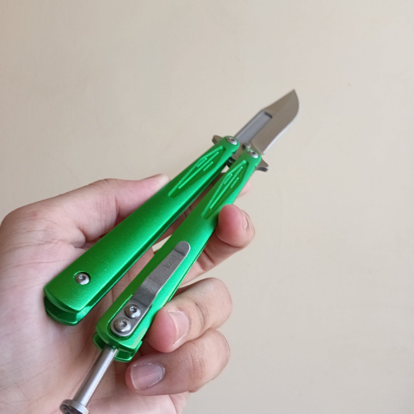 Green Butterfly Knife