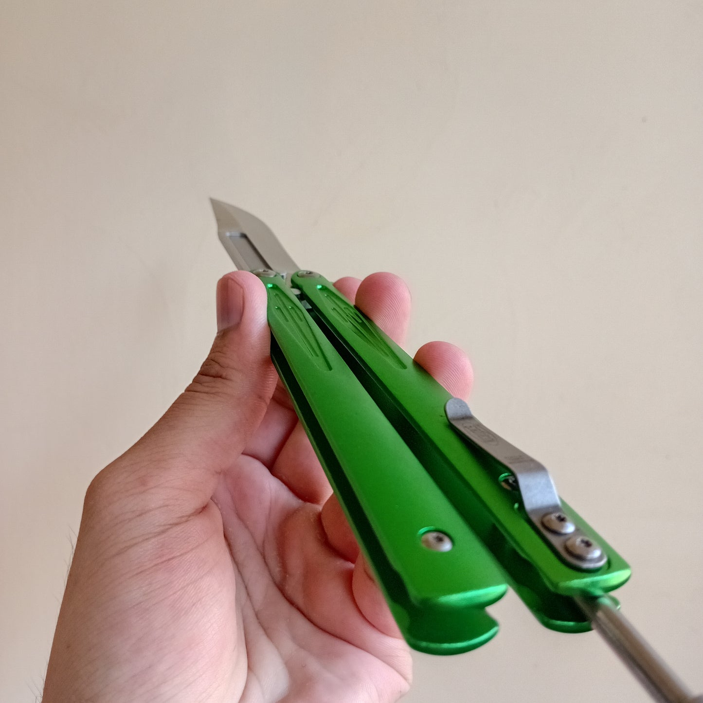 Green Butterfly Knife