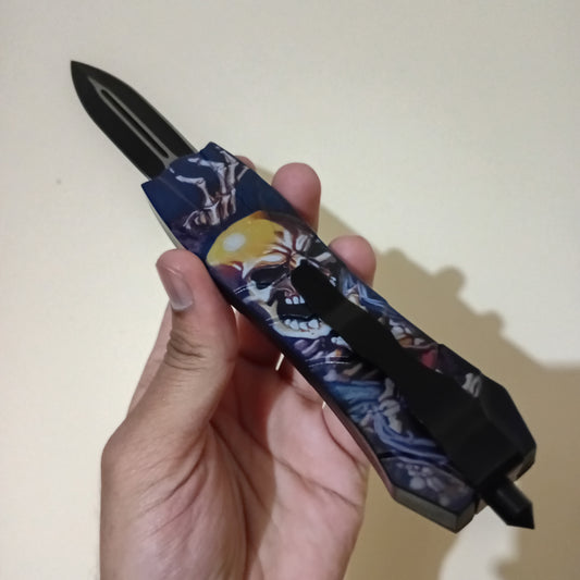 Black Skull OTF Knife 2.0