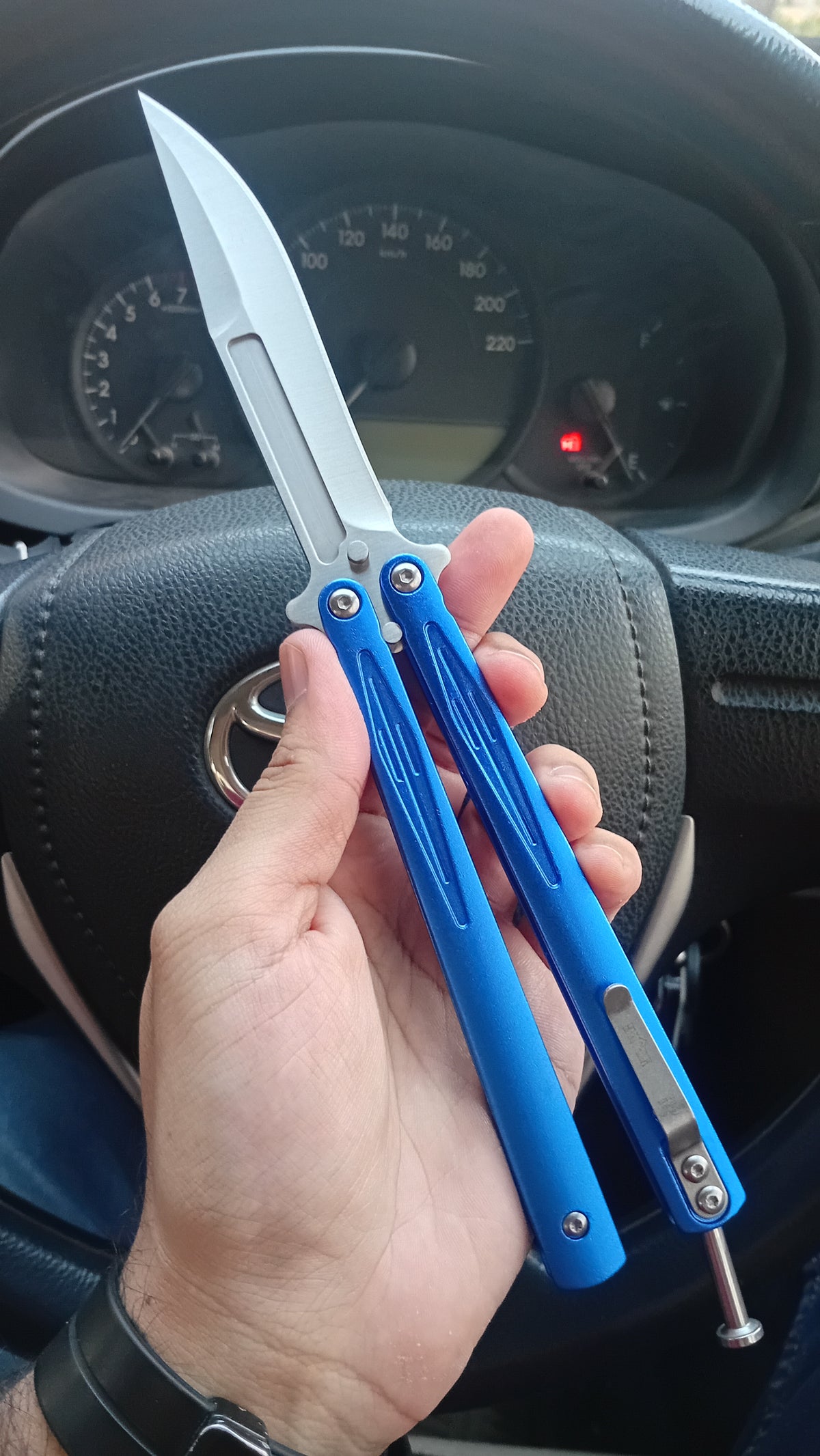 Blue Butterfly Knife - Sharp