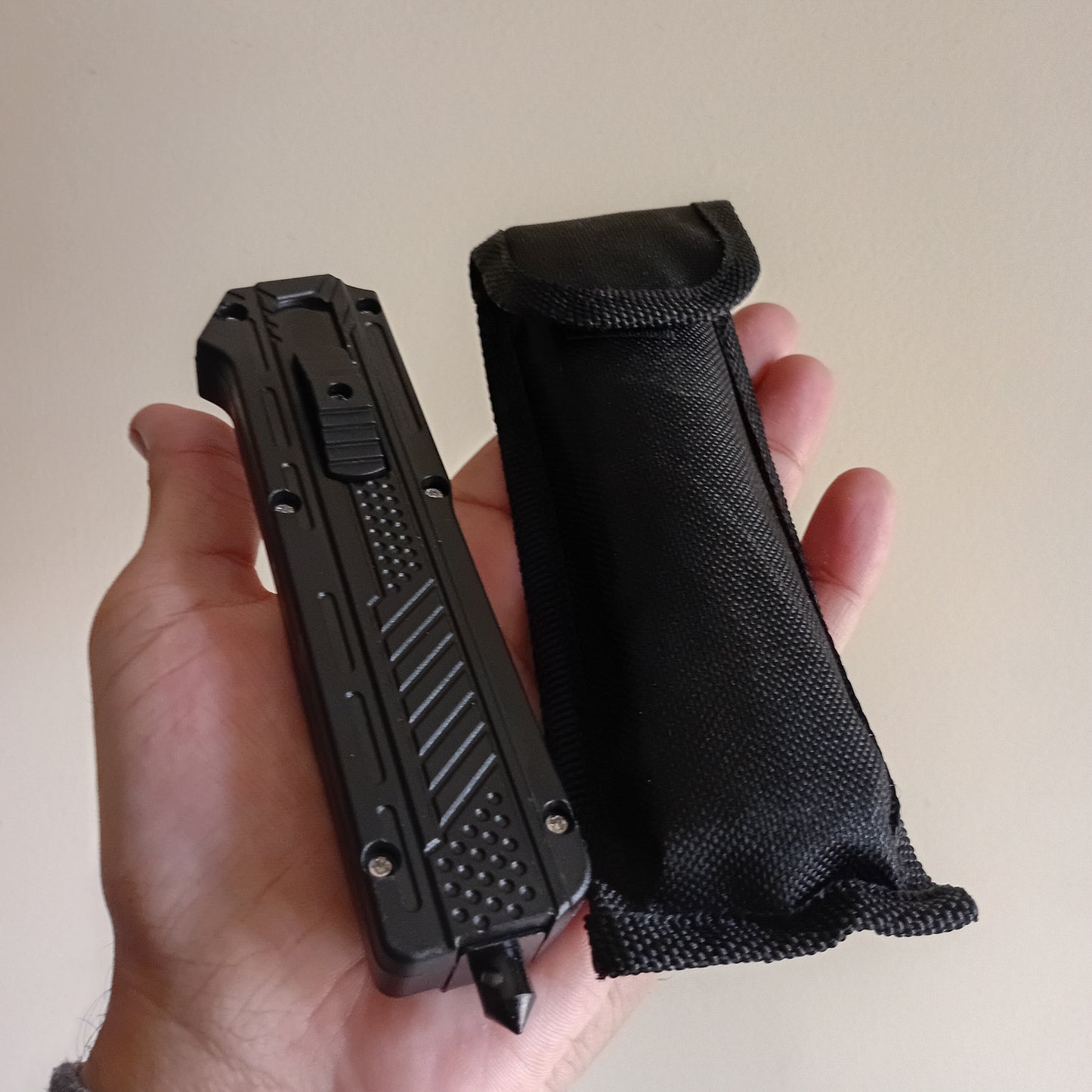 Black OTF Knife - Sharp